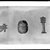  <em>Wadjet-eye Amulet</em>, 664–332 B.C.E. Green feldspar, 13/16 x 3/16 x 7/8 in. (2.1 x 0.5 x 2.3 cm). Brooklyn Museum, Charles Edwin Wilbour Fund, 37.1292E. Creative Commons-BY (Photo: , 37.878E_37.1274E_37.1292E_GrpB_SL4.jpg)