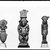  <em>Bes Amulet</em>, 664-332 B.C.E. Faience, 3 5/8 × 1 1/8 × 11/16 in. (9.2 × 2.9 × 1.8 cm). Brooklyn Museum, Charles Edwin Wilbour Fund, 37.925E. Creative Commons-BY (Photo: , 37.887E_37.925E_37.1078E_GrpA_SL4.jpg)