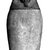  <em>Canopic Jar and Lid (Depicting a Human)</em>, 664-404 B.C.E. Limestone, 10 7/16 in. (26.5 cm) high x 4 1.2 in. (11.4 cm) diameter. Brooklyn Museum, Charles Edwin Wilbour Fund, 37.896Ea-b. Creative Commons-BY (Photo: Brooklyn Museum, 37.896Ea_b_bw.jpg)