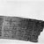  <em>Long Narrow Linen Strip Inscribed with Chapter from the Book of the Dead</em>, 664-332 B.C.E. (possibly). Linen, pigment, 3 9/16 x 40 9/16 in. (9 x 103 cm). Brooklyn Museum, Charles Edwin Wilbour Fund, 37.902E. Creative Commons-BY (Photo: Brooklyn Museum, 37.902E_NegA_glass_bw_SL4.jpg)