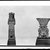  <em>Enthroned Bast Figure</em>, ca. 945-656 B.C.E. Faience, 2 5/8 x 7/8 x 1 9/16 in. (6.7 x 2.3 x 4 cm). Brooklyn Museum, Charles Edwin Wilbour Fund, 37.974E. Creative Commons-BY (Photo: Brooklyn Museum, 37.909E_37.974E_GrpB_SL4.jpg)