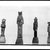  <em>Small Statuette of Khonsu</em>. Faience, 1 3/4 x 9/16 x 9/16 in. (4.5 x 1.4 x 1.5 cm). Brooklyn Museum, Charles Edwin Wilbour Fund, 37.940E. Creative Commons-BY (Photo: , 37.940E_37.948E_37.972E_37.983E_GrpA_SL4.jpg)