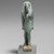  <em>Figure of the God Thoth</em>, 664-343 B.C.E. Faience, 2 7/8 x 3/4 x 1 3/16 in. (7.3 x 1.9 x 3 cm). Brooklyn Museum, Charles Edwin Wilbour Fund, 37.946E. Creative Commons-BY (Photo: Brooklyn Museum, 37.946E_front_PS2.jpg)