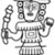 Nazca. <em>Mantle ("The Paracas Textile")</em>, 100-300 C.E. Cotton, camelid fiber, 24 5/8 × 58 11/16 in. (62.5 × 149 cm). Brooklyn Museum, John Thomas Underwood Memorial Fund, 38.121 (Photo: Brooklyn Museum, 38.121_border_figure47_sketch.jpg)
