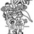 Nazca. <em>Mantle ("The Paracas Textile")</em>, 100-300 C.E. Cotton, camelid fiber, 24 5/8 × 58 11/16 in. (62.5 × 149 cm). Brooklyn Museum, John Thomas Underwood Memorial Fund, 38.121 (Photo: Brooklyn Museum, 38.121_border_figure88_sketch.jpg)