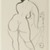 Gaston Lachaise (American, born France, 1882-1935). <em>Back of a Nude Woman</em>, 1929. Black ink on cream, medium-weight, slightly textured wove paper, Sheet: 17 7/8 x 12 in. (45.4 x 30.5 cm). Brooklyn Museum, Gift of Carl Zigrosser, 38.183. © artist or artist's estate (Photo: Brooklyn Museum, 38.183_PS2.jpg)