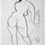 Gaston Lachaise (American, born France, 1882-1935). <em>Back of a Nude Woman</em>, 1929. Black ink on cream, medium-weight, slightly textured wove paper, Sheet: 17 7/8 x 12 in. (45.4 x 30.5 cm). Brooklyn Museum, Gift of Carl Zigrosser, 38.183. © artist or artist's estate (Photo: Brooklyn Museum, 38.183_bw_IMLS.jpg)
