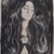 Edvard Munch (Norwegian, 1863-1944). <em>Eva Mudocci</em>, 1903. Lithograph on wove paper, image: 23 5/16 × 18 3/8 in. (59.3 × 46.7 cm). Brooklyn Museum, Charles Stewart Smith Memorial Fund, 38.253. © artist or artist's estate (Photo: Brooklyn Museum, 38.253.jpg)
