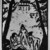 Erich Heckel (German, 1883-1970). <em>Bathers at the Pond (Badende am Teich)</em>, 1910. Woodcut on heavy wove paper, Image: 7 13/16 x 6 in. (19.8 x 15.2 cm). Brooklyn Museum, By exchange, 38.784. © artist or artist's estate (Photo: Brooklyn Museum, 38.785_acetate_bw.jpg)