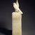  <em>Seated Statuette of Pepy I with Horus Falcon</em>, ca. 2338-2298 B.C.E. Egyptian alabaster, traces of Egyptian blue, red pigment, and gypsum, 10 1/2 x 2 3/4 x 6 1/4 in. (26.7 x 6.98 x 15.9 cm). Brooklyn Museum, Charles Edwin Wilbour Fund, 39.120. Creative Commons-BY (Photo: Brooklyn Museum, 39.120_transp3704.jpg)