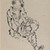 Katsushika Hokusai (Japanese, 1760-1849). <em>Drawing of Man Seated with Left Leg Resting over Right Knee</em>, 1760-1849. Ink on paper, 10 9/16 x 9 11/16 in. (26.8 x 24.6 cm). Brooklyn Museum, By exchange, 39.367 (Photo: Brooklyn Museum, 39.367_IMLS_PS3.jpg)