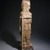 Huastec. <em>Warrior Figure</em>, ca. 1440-1521. Sandstone, 65 3/16 x 14 3/4 x 7 1/2 in. (165.6 x 37.5 x 19.1 cm). Brooklyn Museum, Frank L. Babbott Fund, 39.371. Creative Commons-BY (Photo: Brooklyn Museum, 39.371_back_SL1.jpg)