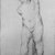 Paul Cézanne (French, 1839-1906). <em>Study from a Statuette of a Cupid (Étude de l'Amour plâtre); Verso: Drapery Study</em>, ca. 1890. Graphite on laid paper, 19 1/4 x 12 3/4 in. (48.9 x 32.4 cm). Brooklyn Museum, Frank L. Babbott Fund, 39.623a-b (Photo: Brooklyn Museum, 39.623a-b_view1_acetate_bw.jpg)
