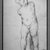 Paul Cézanne (French, 1839-1906). <em>Study from a Statuette of a Cupid (Étude de l'Amour plâtre); Verso: Drapery Study</em>, ca. 1890. Graphite on laid paper, 19 1/4 x 12 3/4 in. (48.9 x 32.4 cm). Brooklyn Museum, Frank L. Babbott Fund, 39.623a-b (Photo: Brooklyn Museum, 39.623a-b_view2_acetate_bw.jpg)