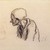 Honoré Daumier (French, 1808-1879). <em>Head of an Old Woman in Profile (Tête de vieille femme de profil à gauche) [recto]; Study of Heads (Étude de têtes) [verso]</em>, late 1850s. Black chalk on wove paper (recto); black chalk and black ink on wove paper (verso), Sheet: 5 1/8 x 7 in. (13 x 17.8 cm). Brooklyn Museum, Brooklyn Museum Collection, 40.527a-b (Photo: Brooklyn Museum, 40.527_transp1450.jpg)