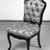 Elijah Galusha (American, ca. 1850). <em>Side chair (one of a set of four)</em>, 1856. Rosewood, modern upholstery, 35 1/4 x 18 x 17 3/8 in. (89.5 x 45.7 x 44.1 cm). Brooklyn Museum, Dick S. Ramsay Fund, 40.593. Creative Commons-BY (Photo: Brooklyn Museum, 40.593_view1_bw_IMLS.jpg)