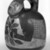 Nasca. <em>Globular Jar with Modeled Human Head</em>, 400-500 CE. Ceramic, pigment, 6 3/4 x 5 1/4 x 6 in. (17.1 x 13.3 x 15.2 cm). Brooklyn Museum, Museum Expedition 1941, Frank L. Babbott Fund, 41.1275.57. Creative Commons-BY (Photo: Brooklyn Museum, 41.1275.57_view1_bw.jpg)