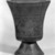 Inca. <em>Kero Cup with a Stemmed Foot</em>. Wooden lacquered, 5 7/8 x 4 3/4 in.  (14.9 x 12.1 cm). Brooklyn Museum, Museum Expedition 1941, Frank L. Babbott Fund, 41.1275.6. Creative Commons-BY (Photo: Brooklyn Museum, 41.1275.6_view2_bw.jpg)