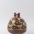 Nasca. <em>Double-Spout Jar</em>, 150–300 C.E. Ceramic, polychrome slip, 9 3/4 × 9 1/4 × 9 1/4 in. (24.8 × 23.5 × 23.5 cm). Brooklyn Museum, Henry L. Batterman Fund, 41.424. Creative Commons-BY (Photo: Brooklyn Museum, 41.424_threequarter_PS20.jpg)
