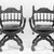 Herter Brothers (American, 1865–1905). <em>Pair of Armchairs (x-frame)                                    (Renaissance Revival style)</em>, ca. 1881. Mahogany, modern upholstery, 36 1/2 x 25 x 19 in. (92.7 x 63.5 x 48.3 cm). Brooklyn Museum, Gift of Mrs. William E. S. Griswold in memory of her father, John Sloane, 41.980.7a-b. Creative Commons-BY (Photo: Brooklyn Museum, 41.980.7a-b_bw_IMLS.jpg)