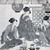 Kitagawa Utamaro (Japanese, 1753-1806). <em>Three Seated Ladies with Lanterns, Tea Pot, Candle Holder and Stringed Instrument</em>, 18th century. Color woodblock print on paper, 10 x 14 15/16 in. (25.4 x 38 cm). Brooklyn Museum, Gift of Frederic B. Pratt, 42.89 (Photo: Brooklyn Museum, 42.89_bw_IMLS.jpg)
