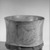 Teotihuacan. <em>Tripod Jar</em>, ca. 800 C.E. Clay, pigment, 7 1/2 x 9 x 9 in. (19.1 x 22.9 x 22.9 cm). Brooklyn Museum, Charles Stewart Smith Memorial Fund, 44.189. Creative Commons-BY (Photo: Brooklyn Museum, 44.189_acetate_bw.jpg)