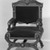 Possibly Solomon Fanning (American, 1790-1864). <em>Armchair (one of a pair with 44.24.3) Neo-Grec style</em>, ca. 1860-1862. Unidentified wood, walnut, metal, modern upholstery (reupholstered June 1989) Brooklyn Museum, Gift of Bertha Fanning Taylor, 44.24.2. Creative Commons-BY (Photo: Brooklyn Museum, 44.24.2_threequarter_view1_acetate_bw.jpg)