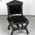 Possibly Solomon Fanning (American, 1790-1864). <em>Side chair (one of a set of four) Neo Grec style</em>, ca. 1860-1862. Unidentified wood, walnut, metal, modern upholstery Brooklyn Museum, Gift of Bertha Fanning Taylor, 44.24.7. Creative Commons-BY (Photo: Brooklyn Museum, 44.24.7_bw_IMLS.jpg)