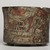 Teotihuacan. <em>Cylindrical Tripod Vessel</em>, ca. 550-650. Ceramic, stucco, pigment, 3 13/16 x 4 13/16 x 4 13/16 in. (9.7 x 12.2 x 12.2 cm). Brooklyn Museum, A. Augustus Healy Fund, 44.3. Creative Commons-BY (Photo: Brooklyn Museum, 44.3_view08_PS11.jpg)