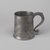 J.H. Palethorpe. <em>Mug</em>, 1820-1845. Pewter, 4 1/8 x 5 1/2 x 3 7/8 in. (10.5 x 14 x 9.8 cm). Brooklyn Museum, Gift of Arthur W. Clement, 45.1.6. Creative Commons-BY (Photo: Brooklyn Museum, 45.1.6.jpg)