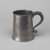 Jacob Whitmore. <em>Pint Mug</em>, 1758-1790. Pewter, 4 1/2 x 5 3/8 x 4 in. (11.4 x 13.7 x 10.2 cm). Brooklyn Museum, Designated Purchase Fund, 45.10.114. Creative Commons-BY (Photo: Brooklyn Museum, 45.10.114.jpg)