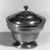 Parks Boyd. <em>Covered Sugar Bowl</em>, 1795-1819. Pewter, 5 1/4 x 4 7/16 in. (13.3 x 11.3 cm). Brooklyn Museum, Designated Purchase Fund, 45.10.211. Creative Commons-BY (Photo: Brooklyn Museum, 45.10.211_acetate_bw.jpg)