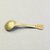 Akan. <em>Spoon for Gold Dust</em>, late 19th-early 20th century. Copper alloy, 7/8 x 3 1/16 in. (2.3 x 7.8 cm). Brooklyn Museum, Carll H. de Silver Fund, 45.11.9. Creative Commons-BY (Photo: Brooklyn Museum, 45.11.9_back_PS5.jpg)