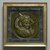 American Encaustic Tile Company Ltd. (1875-1935). <em>Tile</em>, 1885. Glazed earthenware, gilt wood, velvet, 8 3/8 x 8 1/16 in. (21.3 x 20.5 cm). Brooklyn Museum, Gift of Louis C. Garth, 45.139.4 (Photo: Brooklyn Museum, 45.139.4_PS2.jpg)