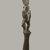Egyptian. <em>Finial with Figure of the God Bes</em>, ca. 1075-656 B.C.E. Bronze, 15 15/16 x 2 13/16 in. (40.5 x 7.2 cm). Brooklyn Museum, Charles Edwin Wilbour Fund, 46.127. Creative Commons-BY (Photo: Brooklyn Museum, 46.127_threequarter_PS6.jpg)