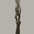 Egyptian. <em>Finial with Figure of the God Bes</em>, ca. 1075–656 B.C.E. Bronze, 15 15/16 x 2 13/16 in. (40.5 x 7.2 cm). Brooklyn Museum, Charles Edwin Wilbour Fund, 46.127. Creative Commons-BY (Photo: Brooklyn Museum, 46.127_threequarter_edited_PS6.jpg)