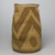 Klikitat. <em>Cylindrical Basket with Bold Zigzag Patterns</em>, late 19th or early 20th century. Indian hemp, dogbane, cattail, dye from berry juices, 14 15/16 x 9 7/16 x 9 7/16 in. (37.9 x 24 x 24 cm). Brooklyn Museum, Charles Stewart Smith Memorial Fund, 46.193.2. Creative Commons-BY (Photo: Brooklyn Museum, 46.193.2_PS1.jpg)
