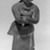  <em>Standing Figurine</em>. Clay, 7 3/16 x 3 7/16 x 1 15/16 in. (18.3 x 8.7 x 5 cm). Brooklyn Museum, Carll H. de Silver Fund, 47.117.2. Creative Commons-BY (Photo: Brooklyn Museum, 47.117.2_acetate_bw.jpg)