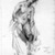 Lovis Corinth (German, 1858-1925). <em>Study of Nude Figure with Drapery</em>, 1908. Drawing in charcoal on wove paper, Sheet: 20 x 13 3/16 in. (50.8 x 33.5 cm). Brooklyn Museum, Gift of John B. Turner, 47.137.1 (Photo: Brooklyn Museum, 47.137.1_bw_IMLS.jpg)
