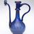  <em>Water Pitcher</em>, 19th century. Translucent deep blue glass; free blown, applied, pinched, and gilded; tooled on the pontil, 10 1/4 x 7 1/2 x 4 5/16 in. (26 x 19 x 11 cm). Brooklyn Museum, Henry L. Batterman Fund, 47.203.19. Creative Commons-BY (Photo: Brooklyn Museum, 47.203.19_side2_PS2.jpg)