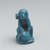  <em>Figure of Monkey Seated on Ovoid Base</em>, ca. 1352-1336 B.C.E. Faience, 2 1/8 x 1 1/8 x 1 9/16 in. (5.4 x 2.8 x 4 cm). Brooklyn Museum, Charles Edwin Wilbour Fund, 48.181. Creative Commons-BY (Photo: Brooklyn Museum, 48.181_profileright_PS2.jpg)