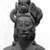  <em>Maya Figurine</em>. Clay, 10 1/4 × 2 1/2 × 1 3/4 in. (26 × 6.4 × 4.4 cm). Brooklyn Museum, 48.2.12. Creative Commons-BY (Photo: Brooklyn Museum, 48.2.12_detail2_acetate_bw.jpg)