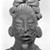  <em>Maya Figurine</em>. Clay, 6 1/8 × 3 × 3 3/8 in. (15.6 × 7.6 × 8.6 cm). Brooklyn Museum, 48.2.7. Creative Commons-BY (Photo: Brooklyn Museum, 48.2.7_detail2_acetate_bw.jpg)