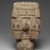 Aztec. <em>Chicomecoatl - Seated Figure of Goddess</em>, ca. 1440-1521. Stone, pigment, 15 1/2 x 9 1/2 x 6 1/4in. (39.4 x 24.1 x 15.9cm). Brooklyn Museum, By exchange, 48.22.3. Creative Commons-BY (Photo: Brooklyn Museum, 48.22.3_PS2.jpg)