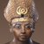  <em>Amunhotep III</em>, ca. 1390-1352 B.C.E. Wood, gold leaf, glass, pigment, Total height: 10 3/8 in. (26.3 cm). Brooklyn Museum, Charles Edwin Wilbour Fund, 48.28. Creative Commons-BY (Photo: Brooklyn Museum, 48.28_detail_Design_scan.jpg)