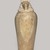  <em>Canopic Jar and Cover of Tjuli</em>, ca. 1279-1213 B.C.E. Egyptian alabaster (calcite), pigment, 18 1/2 × 6 11/16 in. (47 × 17 cm). Brooklyn Museum, Charles Edwin Wilbour Fund, 48.30.4a-b. Creative Commons-BY (Photo: Brooklyn Museum, 48.30.4a-b_PS9.jpg)