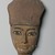  <em>Face from a Coffin</em>, ca. 1075–656 B.C.E. Wood, gesso, pigment, 6 1/16 x 3 1/8 x 10 7/16 in. (15.4 x 7.9 x 26.5 cm). Brooklyn Museum, Gift of Mrs. Lawrence Coolidge and Mrs. Robert Woods Bliss, and the Charles Edwin Wilbour Fund, 48.66.71. Creative Commons-BY (Photo: Brooklyn Museum, 48.66.71_front_PS2.jpg)