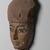  <em>Face from a Coffin</em>, ca. 1075–656 B.C.E. Wood, gesso, pigment, 6 1/16 x 3 1/8 x 10 7/16 in. (15.4 x 7.9 x 26.5 cm). Brooklyn Museum, Gift of Mrs. Lawrence Coolidge and Mrs. Robert Woods Bliss, and the Charles Edwin Wilbour Fund, 48.66.71. Creative Commons-BY (Photo: Brooklyn Museum, 48.66.71_threequarter_left_PS2.jpg)
