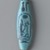  <em>Bead with Cartouche of Ramesses II</em>, ca. 1292–1190 B.C. Faience, 9/16 x 3/16 x 1 15/16 in. (1.5 x 0.5 x 4.9 cm). Brooklyn Museum, Charles Edwin Wilbour Fund, 49.11. Creative Commons-BY (Photo: Brooklyn Museum, 49.11_front_PS2.jpg)