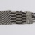 Chippewa (Anishinaabe). <em>Garter</em>, early 19th century. Yarn, garnet beads, pony beads, 11 x 1 11/16 in.  (27.9 x 4.3 cm). Brooklyn Museum, Henry L. Batterman Fund and the Frank Sherman Benson Fund, 50.67.37b. Creative Commons-BY (Photo: Brooklyn Museum, 50.67.37b_detail03_PS22.jpg)